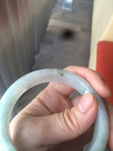 Load image into Gallery viewer, 56.4mm Certified Jadeite Jade bangle Type A 100% Natural icy green W25-0780