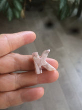 Load image into Gallery viewer, 100% natural icy Madagascar cherry blossoms agate Initial letters X81 (Add on item, not sale individually)