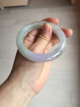 Load image into Gallery viewer, 53.8mm certified 100% natural Type A icy water light green/pule/brown/gray(FU LU SHOU) jadeite jade bangle BP159-5038
