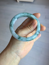 Load image into Gallery viewer, 55mm Certified Type A 100% Natural light green purple with floating flowers Jadeite bangle AY128-6647
