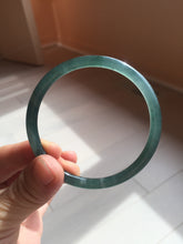 Load image into Gallery viewer, 57.5mm Certified Type A 100% Natural deep sea green/blue/gray/black Guatemala Jadeite bangle BM5-4452
