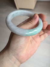 Load image into Gallery viewer, 56.5mm certified 100% natural type A white/light green white purple jadeite jade bangle AH100-0545
