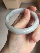 Load image into Gallery viewer, 53.8mm certificated Type A 100% Natural light purple/white/green Jadeite Jade bangle AS84-7080
