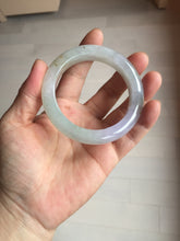 Load image into Gallery viewer, 53.8mm certified 100% natural Type A icy water light green/pule/brown/gray(FU LU SHOU) jadeite jade bangle BP159-5038
