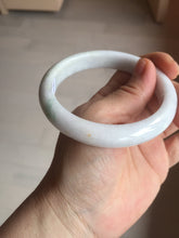 Load image into Gallery viewer, 59.5mm Certified Type A 100% Natural sunny green white (白底青) Jadeite Jade bangle BP42-3182
