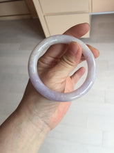 Load image into Gallery viewer, 55.5mm Certified Type A 100% Natural light purple white round cut Jadeite bangle PA110-6566
