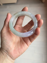 Load image into Gallery viewer, 53.8mm certified 100% natural Type A icy water light green/pule/brown/gray(FU LU SHOU) jadeite jade bangle BP159-5038
