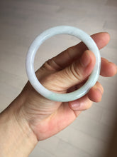 Load image into Gallery viewer, 53.5mm Certified type A 100% Natural light green purple yellow(FU LU SHOU) slim round cut Jadeite bangle PB183-9120

