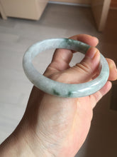 Load image into Gallery viewer, 58.7mm Certified Type A 100% Natural light green/white Jadeite Jade bangle BN15-7081
