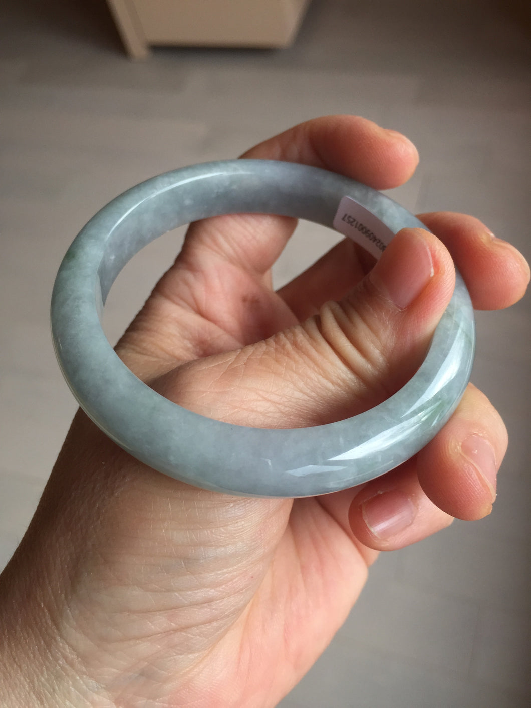 56.6mm 100% natural Type A icy dark green/gray/black(WuJi) jadeite jade bangle AY92-1257