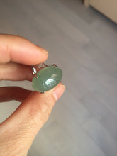 Load image into Gallery viewer, 100% natural type A icy watery light green/gray four-prong jadeite jade ring X141
