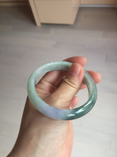 Load image into Gallery viewer, 54.5mm certified 100% natural icy watery oily dark green purple jadeite jade bangle BH87-9118
