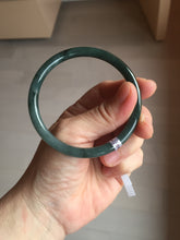 Load image into Gallery viewer, 57.3mm Certified Type A 100% Natural light green/blue/gray Guatemala slim round cut Jadeite bangle BP204-1007
