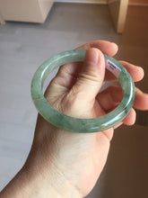 Load image into Gallery viewer, 58mm Certified Type A 100% Natural icy watery light green/dark green/black Jadeite bangle PD110-8526
