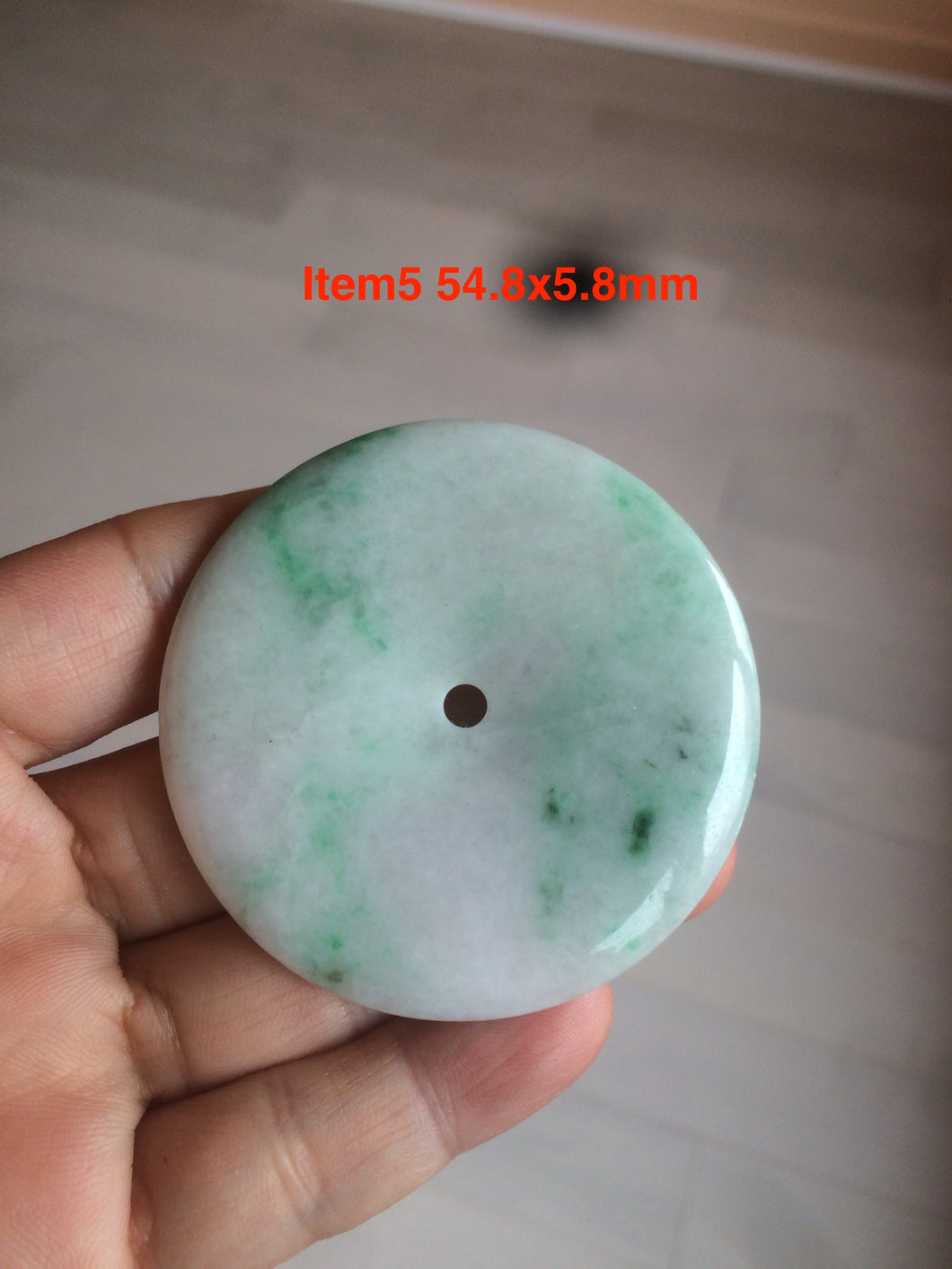 100% Natural sunny green/pink/purple tropical beach jadeite Jade Safety Guardian Button(donut) Pendant/worry stone X123