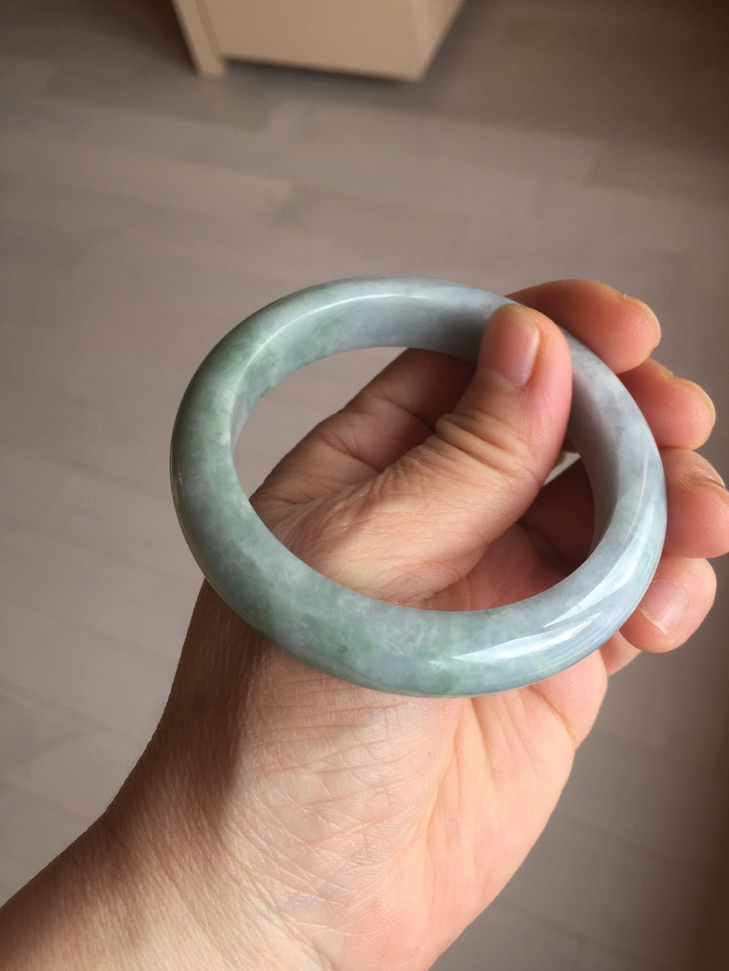 55mm certified 100% natural type A white/green/black/purple jadeite jade bangle AU49-0247