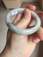 Load image into Gallery viewer, 53.8mm certificated Type A 100% Natural light purple/white/green Jadeite Jade bangle AS84-7080
