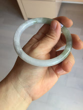 Load image into Gallery viewer, 55mm Certified Type A 100% Natural green white slim round cut Jadeite Jade bangle Y169-3693
