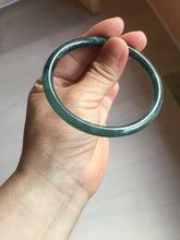 Load image into Gallery viewer, 59mm Certified Type A 100% Natural dark green/blue/gray Guatemala slim round cut Jadeite bangle PA156-8848
