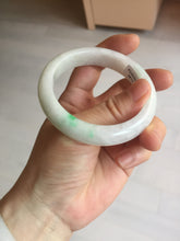 Load image into Gallery viewer, 53.2mm certificated Type A 100% Natural sunny green white(白底青) Jadeite Jade bangle BN74-3873
