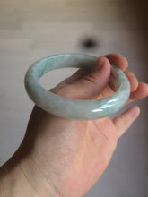 Load image into Gallery viewer, 57.5mm certified 100% natural type A light green/white jadeite jade bangle Q122-0037
