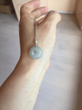 Load image into Gallery viewer, 15.7mm Type A 100% Natural green/gray Jadeite Jade Safety Guardian Button donuts Pendant PC112
