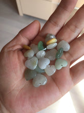 Load image into Gallery viewer, Type A 100% Natural light green/white Jadeite Jade Buddha in my heart Pendant AX34
