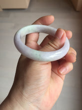 Load image into Gallery viewer, 54.5mm certified Type A 100% Natural sunny green purple white Jadeite Jade bangle BQ73-4931
