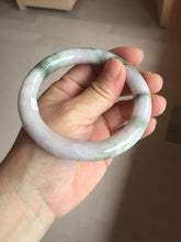 Load image into Gallery viewer, 58.5mm Certified Type A 100% Natural light green/sunny green/brown/black/purple(Rocky Mountain Dusk) chubby round cut Jadeite bangle PD87-1090

