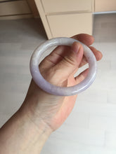 Load image into Gallery viewer, 55.5mm Certified Type A 100% Natural light purple white round cut Jadeite bangle PA110-6566
