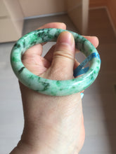 Load image into Gallery viewer, 57mm certified 100% natural sunny green/dark green/white jadeite jade bangle AD117-6634
