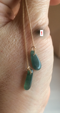 Load image into Gallery viewer, 100% Natural icy watery sunflower seeds dangling Guatemala jadeite Jade earring BG5
