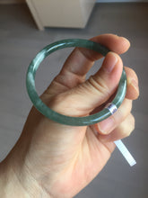 Load image into Gallery viewer, 55mm Certified Type A 100% Natural light green/blue slim round cut Guatemala Jadeite bangle PB31-5622
