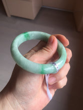 Load image into Gallery viewer, 55.2mm Certified Type A 100% Natural sunny green Jadeite Jade bangle AU6-4440
