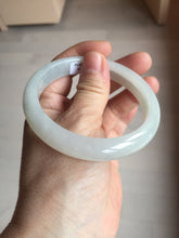 Load image into Gallery viewer, 58.5mm certified 100% natural type A icy watery white light green jadeite jade bangle AH99-0548
