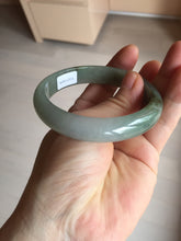 Load image into Gallery viewer, 55.8mm Certified 100% natural Type A oily dark green/gray/black jadeite jade bangle BN32-8086
