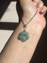 Load image into Gallery viewer, 100% Natural blue green gray black Guatemala jadeite Jade flower pendant group PB43
