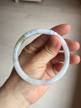 Load image into Gallery viewer, 58.5mm Certified Type A 100% Natural light green yellow purple white black (Wuji)slim round cut Jadeite bangle PB179-9117
