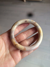 Load image into Gallery viewer, 53.8mm 100% natural beige yellow pink purple round cut a taste of the tropical Coral Jade (珊瑚玉) bangle SY22
