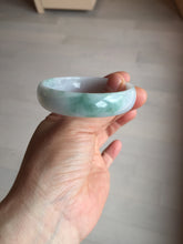 Load image into Gallery viewer, 53mm certified Type A 100% Natural sunny green light purple thin Jadeite Jade bangle AY95-1342
