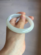 Load image into Gallery viewer, 58.5mm certified 100% natural type A icy watery white light green jadeite jade bangle AH99-0548
