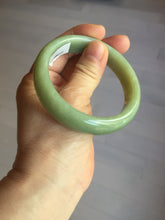 Load image into Gallery viewer, 56.4mm certified 100% Natural green/yellow nephrite Hetian Jade bangle HF79-8445
