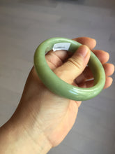 Load image into Gallery viewer, 56.4mm certified 100% Natural green/yellow nephrite Hetian Jade bangle HF79-8445
