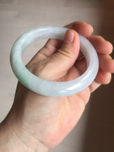 Load image into Gallery viewer, 56.4mm Certified Type A 100% Natural sunny green/white Jadeite Jade bangle BP51-3875
