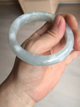 Load image into Gallery viewer, 56.5mm certified 100% natural type A white/light green ice river jadeite jade bangle AD102-5247
