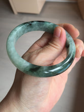 Load image into Gallery viewer, 57.2mm certified natural Type A icy watery dark green/black jadeite jade bangle BK130-8238
