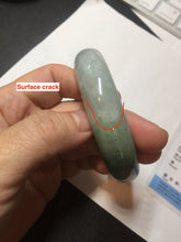 Load image into Gallery viewer, 60.3mm certified type A 100% Natural green/red chubby Jadeite Jade bangle B117-9131
