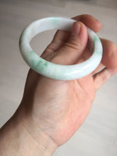 Load image into Gallery viewer, 53mm Certified Type A 100% Natural sunny green white(白底青) Jadeite Jade bangle BP45-3174
