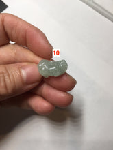 Load image into Gallery viewer, 100% natural type A icy watery jadeite jade green/white 3D PiXiu(貔貅) pendant necklace F160
