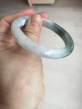 Load image into Gallery viewer, 54.5mm certified 100% natural icy watery oily dark green jadeite jade bangle B112-9120
